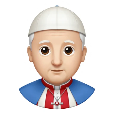 Pope in red white and blue uniform  sticker
