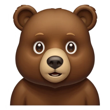 Flat design style bear sticker