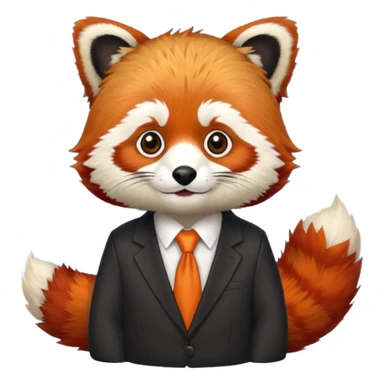 red panda with lawer hair sticker