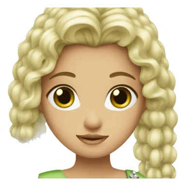 Princess with green eyes  sticker