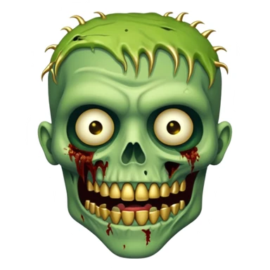 Zumbi verde com dente dourado  sticker