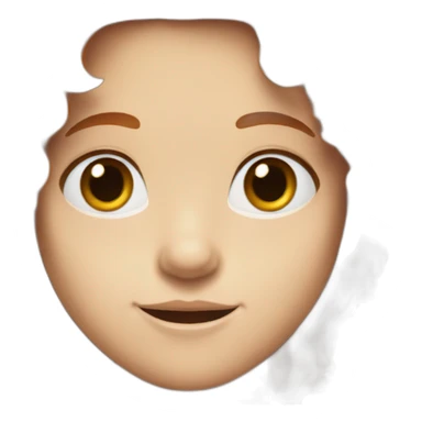 A white teenager with big brown eyes and middle-parted red hair, wearing a black T-shirt. sticker