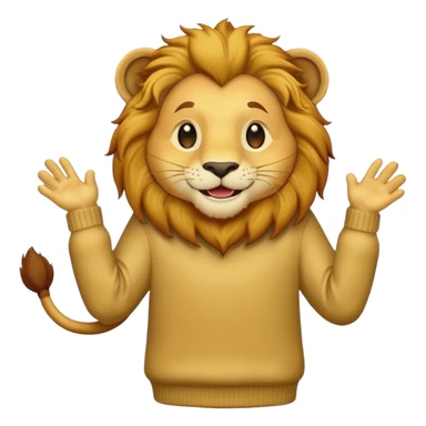 lion wearing  jumper sticker