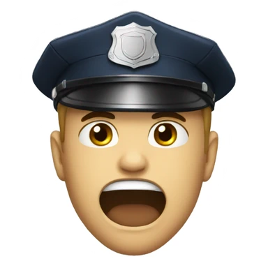 police man shocked sticker