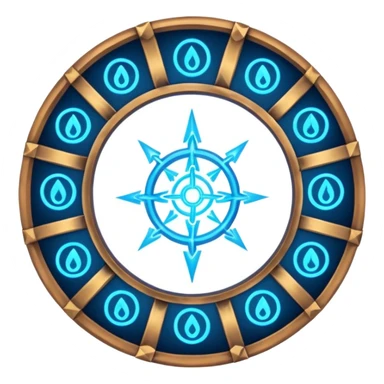 Spell circle activating under feet, runes igniting outward sticker