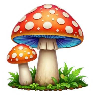 psychodelic mushroom single simple colorful harvested sticker