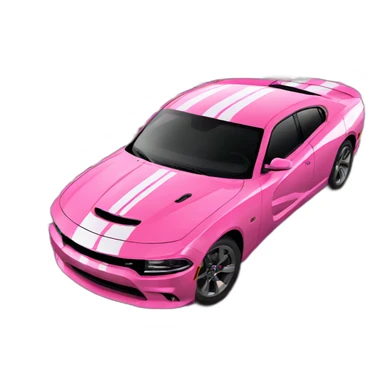 Pink stripes on black charger sports car sticker