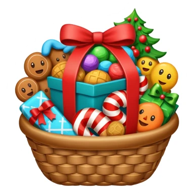 Christmas gift basket sticker