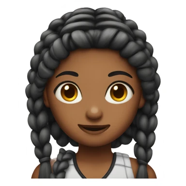 girl with bat and braids sticker