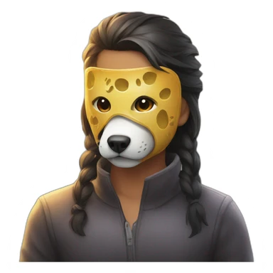 Ilon mask with doggy sticker