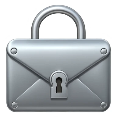 A lock icon on a closed email, with no text. sticker