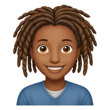 short, brown skin, short locs sticker