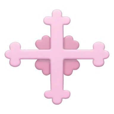 pastel pink cross sticker