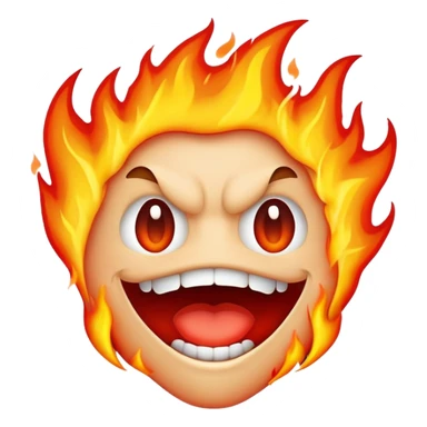 a cartoon mouth with flames coming out, spicy hot sensation sticker