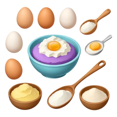 baking ingredients before preparation sticker