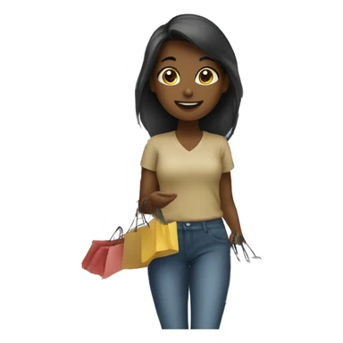 girl shopping sticker