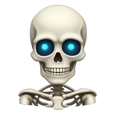 Skeleton Sans with Luminous blue left eye sticker