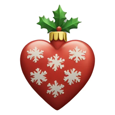 christmas heart sticker