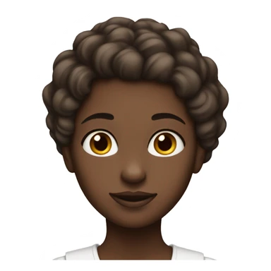 Black girl short hair white girl with brown hair sticker