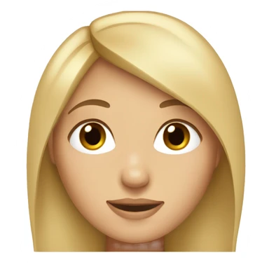 girl with straight blonde hair and brown eyes sticker