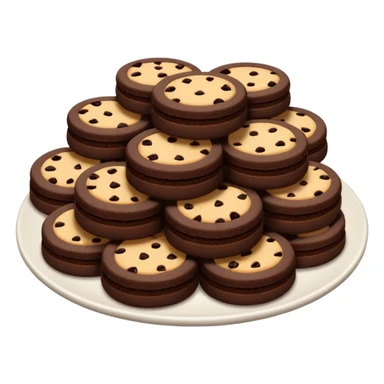 A plate of chocolate shortbread cookies sticker