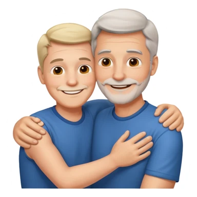 father-in-law and son-in-law hugging sticker