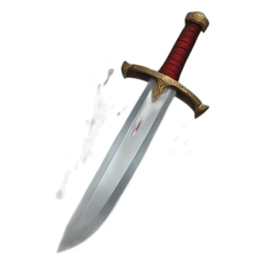 Sword with blood sticker
