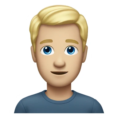 white dad with blonde hair and blue eyes sticker