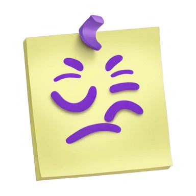 Purple sticky note sticker