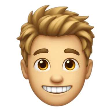 Man with front teeth like a mouse, cute sticker