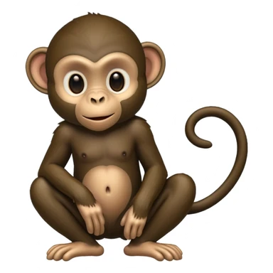 black monkey with human sticker