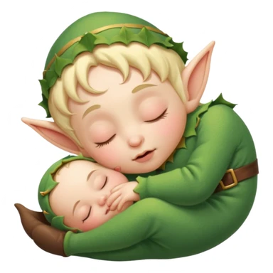 Baby elf sleepy sticker
