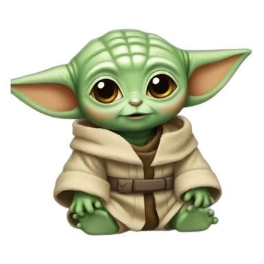 cute baby yoda sticker
