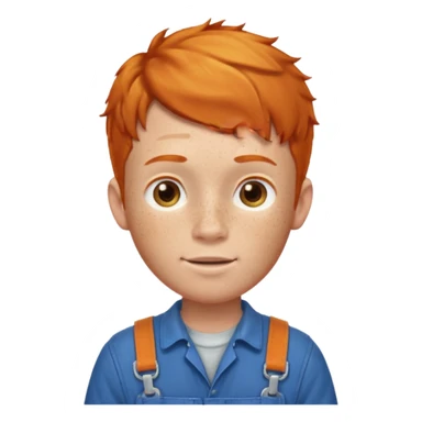 Ginger mechanic boy sticker