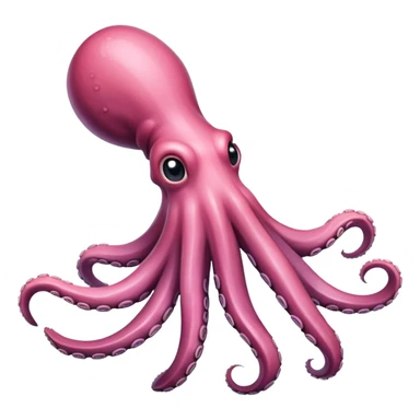 Octopus leg, pink, cutted, single leg sticker