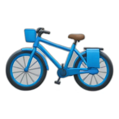Un vélo Bleu sur un toit gris sticker