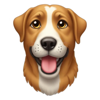 face in love dog sticker