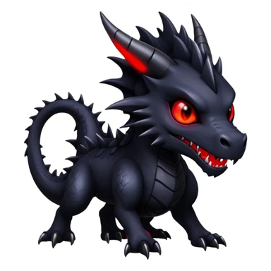 Gothic Badass Edgy Dark Mysterious Mystical Dragon-Beast-Fursona-Digimon-Creature sticker