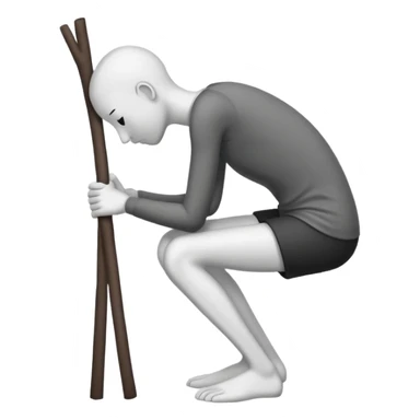 stick figure with back pain sticker