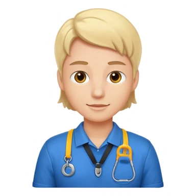 Employee with Lanyards sticker