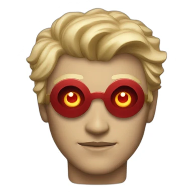 homelander with glowing red eyes sticker