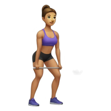 woman doing single leg deadlift sticker