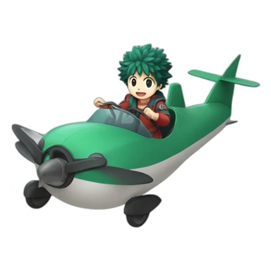 Izuku midorya sur un tapis volant sticker