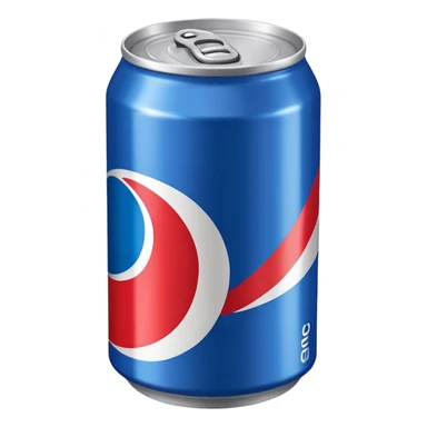 Draw a Pepsi can with the blue label & bold red-white logo sticker