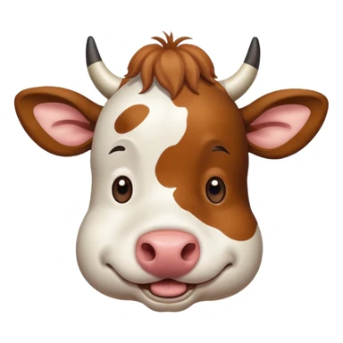 Cow with dog on head sticker