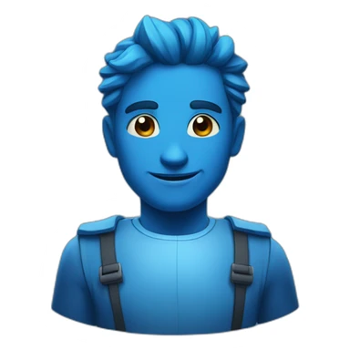 blue confident leader of the monsters sticker
