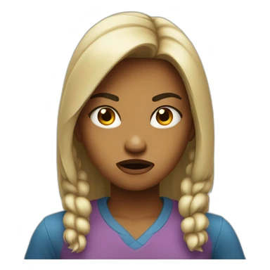 Girl métisse angry sticker