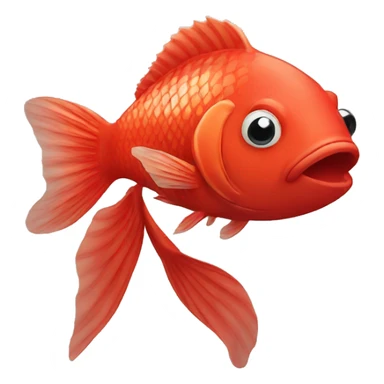 Red fish sticker