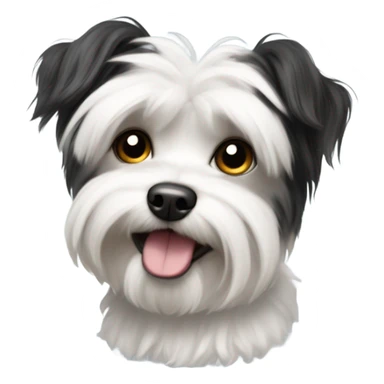 Black and white morkee dog
 sticker