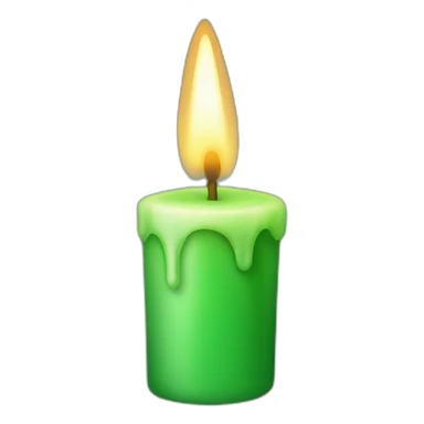 Green candle sticker